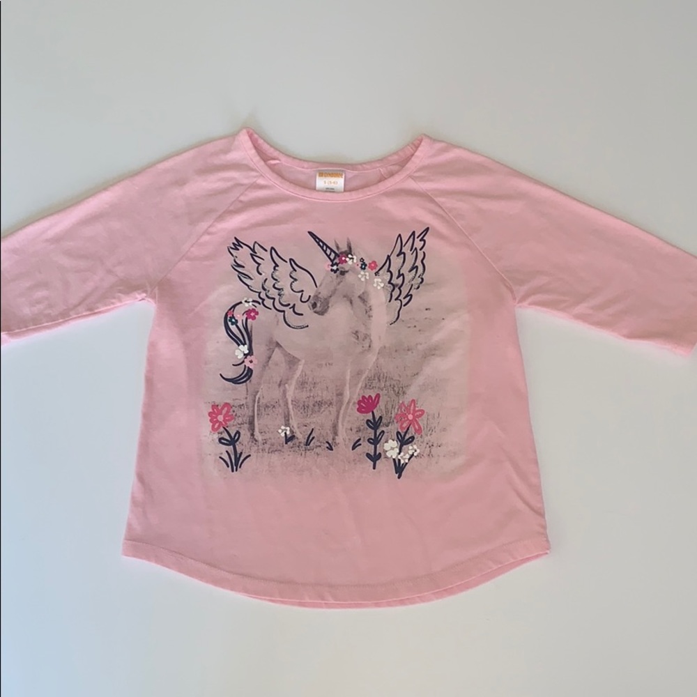 Gymboree Girl’s Pink Unicorn Tee Shirt, Size 5/6